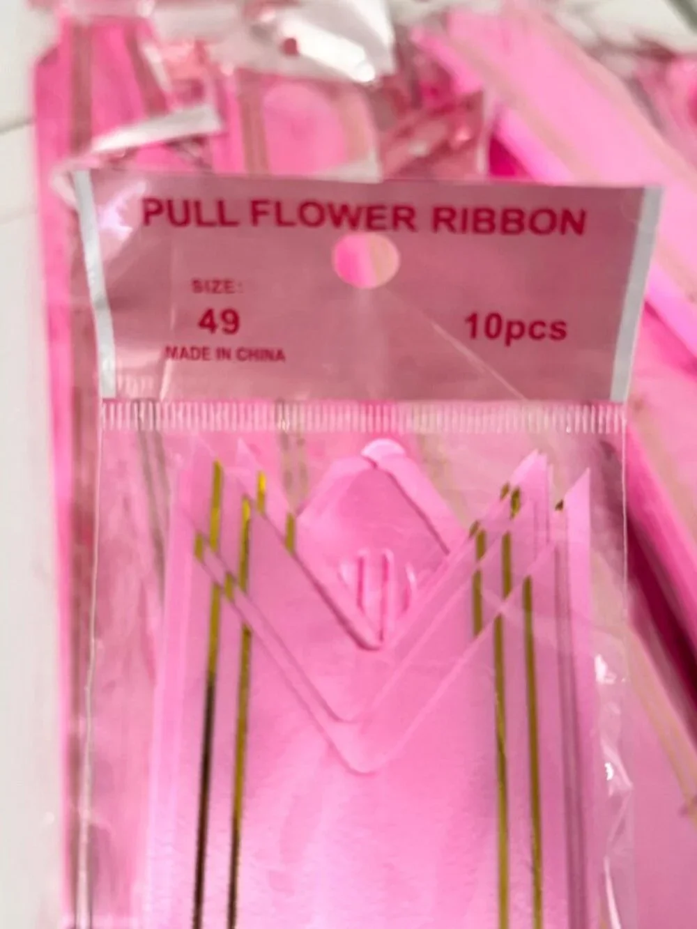 New Lot of 190 Large Pink Gold Bows for Gift Wrapping